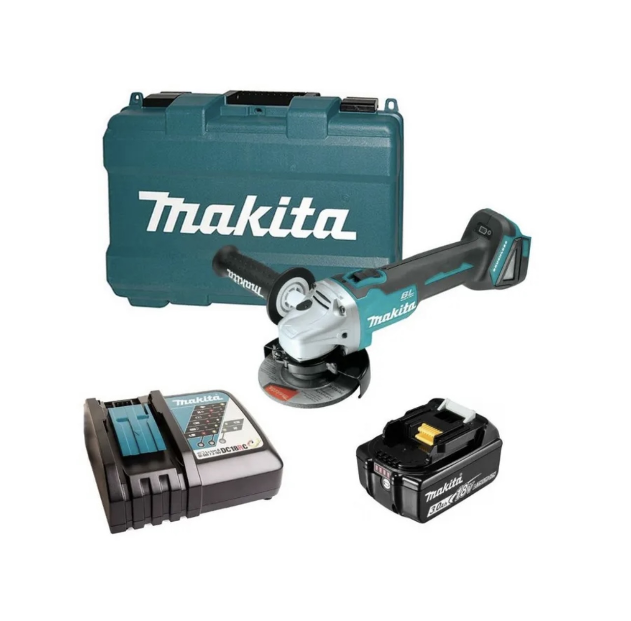 Аккумуляторная УШМ Makita 18B бесщеточная , 8500 об/мин,ADT